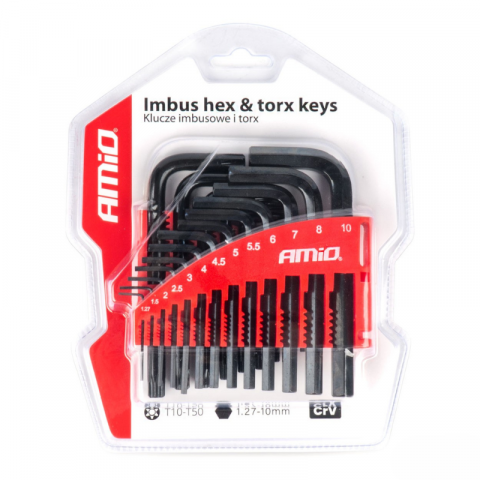 Set 22 Chei Imbus Hexagonale si Torx CRV Negre [4]