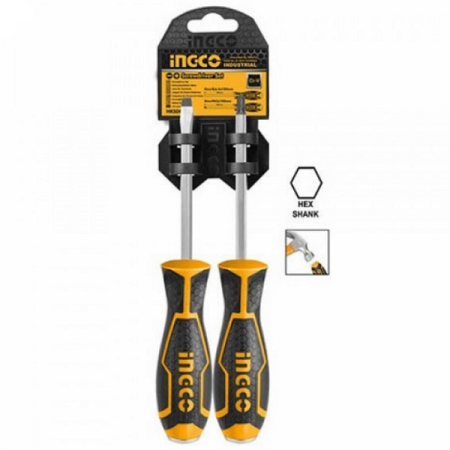 Scule si unelte - Set 2buc surubelnite mecanice, ranforsate, SL6, PH2 - INGCO  HSGT280208