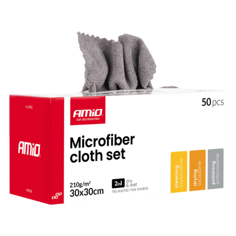Set 50 lavete microfibra, 30 x 30 cm, 210 GSM, pentru detailing si curatenie [5]