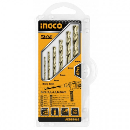 Accesorii scule electrice - Set 6 buc. burghie metal - INGCO  AKDB1065