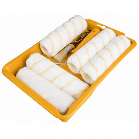 Unelte de vopsit si tencuit - Set 8 buc trafalet, pensula si tavita - INGCO  HKTCB83230083