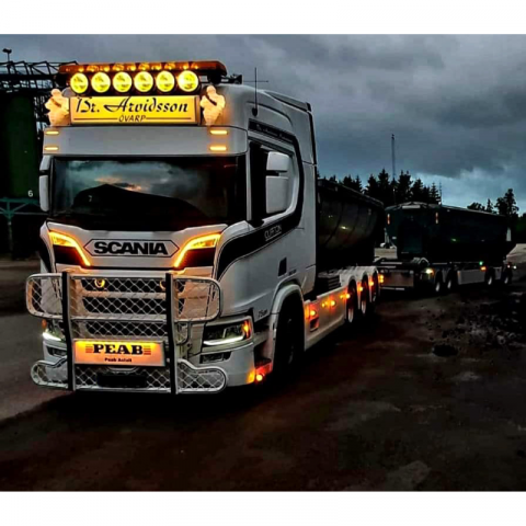 Set Banda LED laterala portocalie si alba, 24V, contur, pozitie, Scania [4]