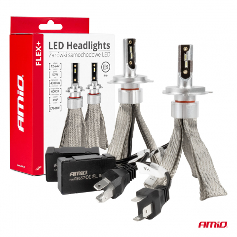 Set Becuri LED H4/H19 CANBUS FLEX+ Seria, 6000K, 12-24V [5]
