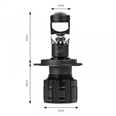 Set Becuri LED H4, H19, cu Lentila PL, 5000K, 9-36V, 30W, 1899Lm [3]