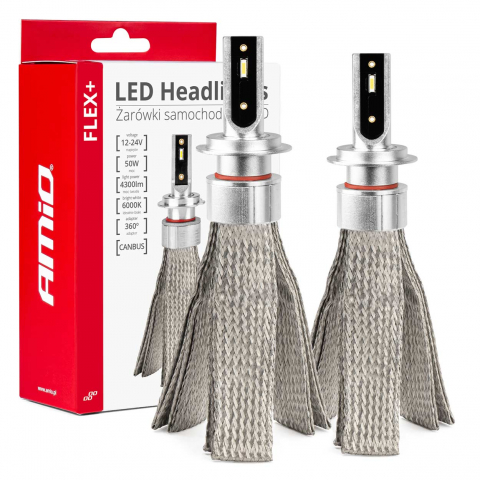 Set Becuri LED H7 CANBUS FLEX+ Seria, 6000K, 12-24V