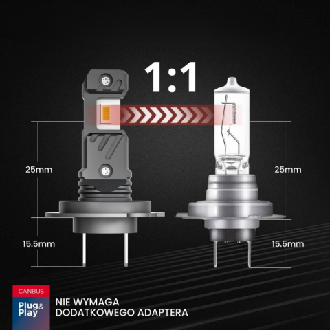 Set Becuri LED Hibride H7/H18 Seria, CANBUS, 5600Lm, 6000K, 60W, 12V [3]