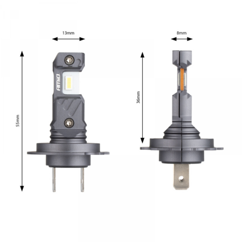 Set Becuri LED Hibride H7/H18 Seria, CANBUS, 5600Lm, 6000K, 60W, Dimensiune Standard [6]