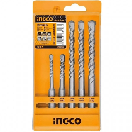 Accesorii scule electrice - Set burghie beton SDS - INGCO  AKD2052