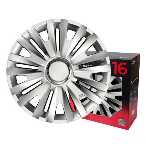 Set capace roti auto Royal Silver, argintiu, 16", universal, 4 bucati [2]