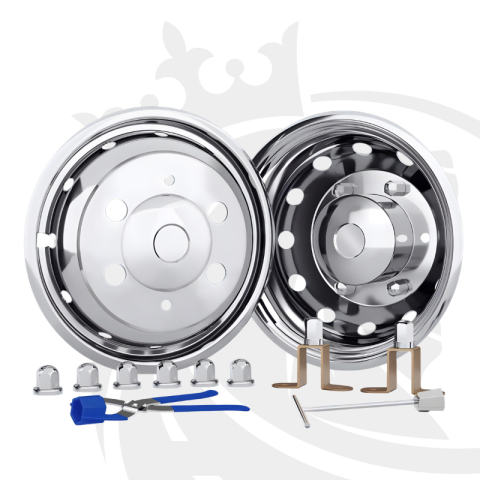 Capace inox si jante - Set Capace Roti Inox, 16”, Iveco Daily 2006+, PCD 205mm, Euroliners