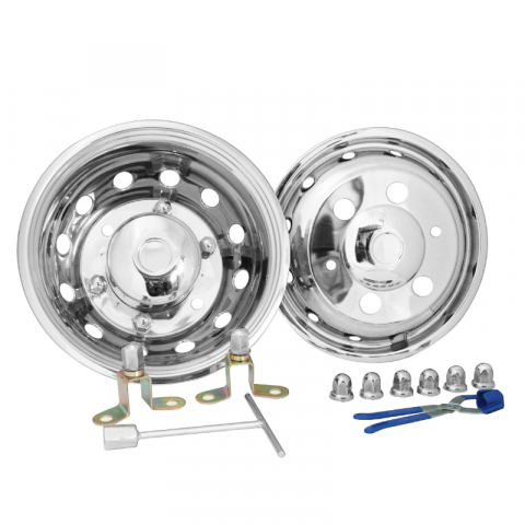 Capace inox si jante - Set capace roti, otel inoxidabil, 16 inch, Iveco Daily, 12 gauri ventilatie