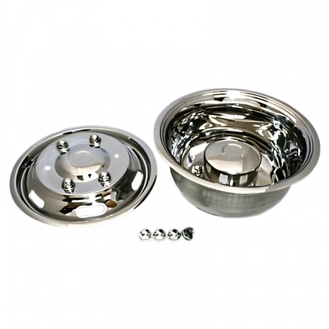 Capace inox si jante - Set capace roti, otel inoxidabil, 16 inch, Mercedes Sprinter, VW Crafter, 6 gauri ventilatie