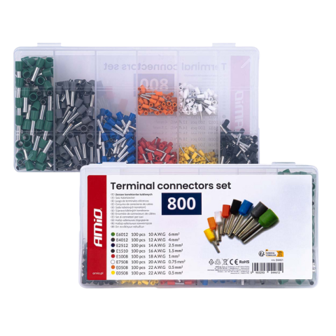 Set conectori cabluri electrice, 800 buc, cupru, protectie, auto, industrial [4]