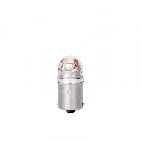 Set de 2 x becuri LED, Canbus, Portocaliu, R5W, 12/24V, BA15s [1]