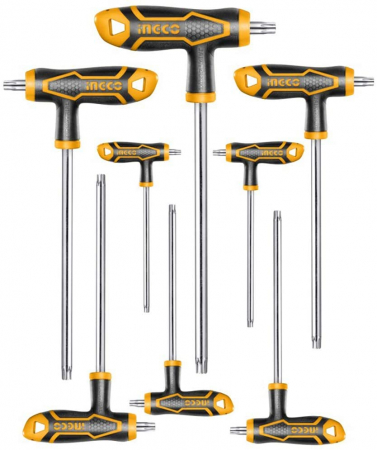 Scule si unelte - Set de 8 bucati surubelnite torx cu maner T