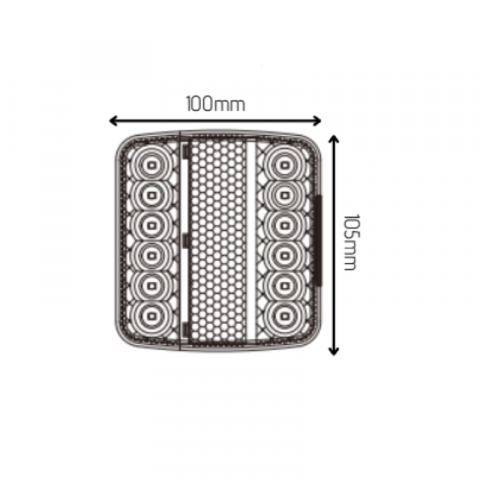 Set de lampi stop, triple cu magnet Wireless, 5 functii, 10 x 10.05cm, 12V [17]