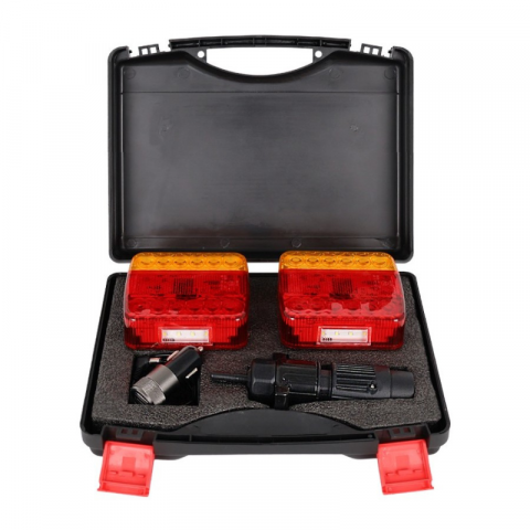 Set de lampi stop, triple cu magnet Wireless, 5 functii, 10 x 10.05cm, 12V [9]