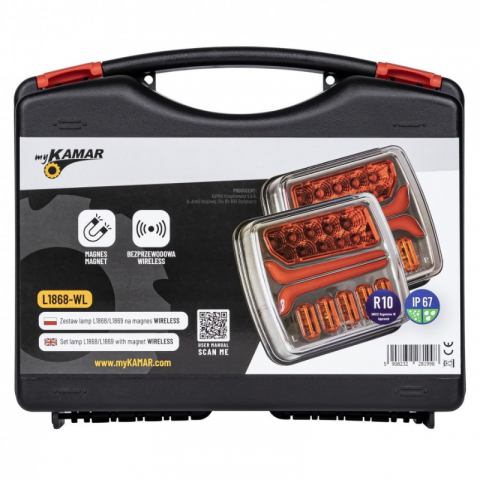 Set de lampi stop, triple cu magnet Wireless, 3 functii, 11.02 x 10.26cm [15]