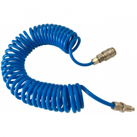 Set de suflat aer si curatat, furtun spiralat de 5m, cu teu pentru conectare la camion - Truck LED AKC0002 [5]
