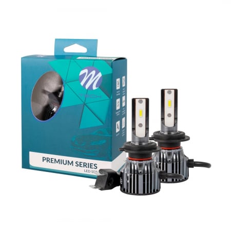 Becuri si sigurante auto - Set doua Becuri LED H7, cu fir, 5000lm, 6500K - M-TECH  LSG7
