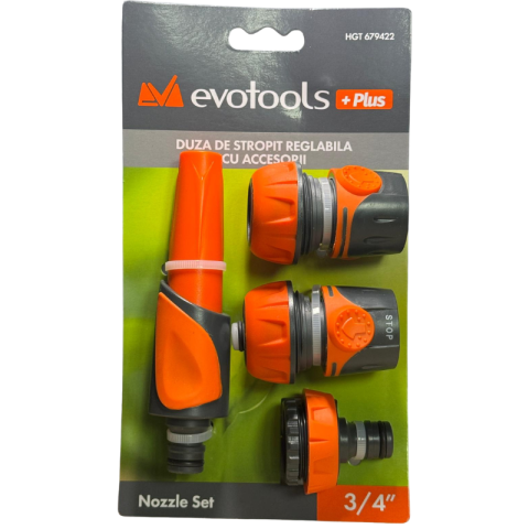 Set duza stropit reglabila cu accesorii, conector, furtun, adaptor, robinet gradina