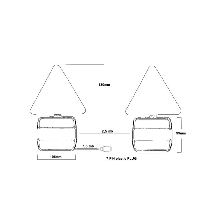 Set lampi stop, LED, semnalizare, cu magnet si triunghi - Truck LED L1855 [1]