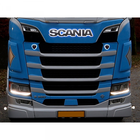 Set module LED, pozitie, portocaliu/alb + lumina stroboscopica pentru SCANIA R/S 2016+, faruri DRL, 240844 [2]