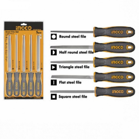 Set pile pentru metal 5 buc, rotunda, semirotunda, triunghiulara, dreapta, patrata [2]