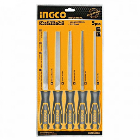 Set pile pentru metal 5 buc, rotunda, semirotunda, triunghiulara, dreapta, patrata [1]