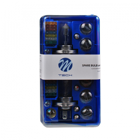 Set rezerva, trusa becuri si sigurante 32 buc, 2 x H4 60W, 12V - M-TECH ZZ44 [2]
