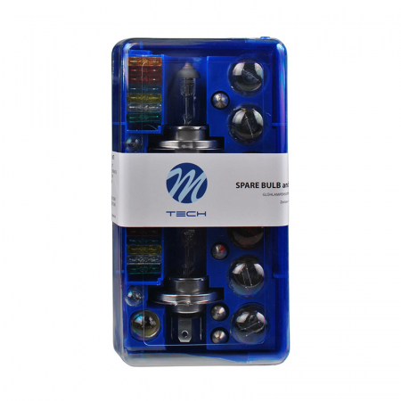 Set rezerva, trusa becuri si sigurante 32 buc, 2 x H4 60W, 12V - M-TECH ZZ44 [3]