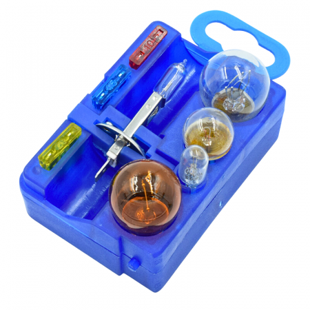 Set rezerva becuri si sigurante 8 buc, H1 55W, 12V - M-TECH ZZ1