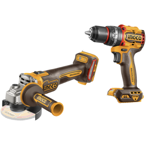 Set scule electrice 20V Brushless, masina de insurubat impact, flex unghiular 11.5cm