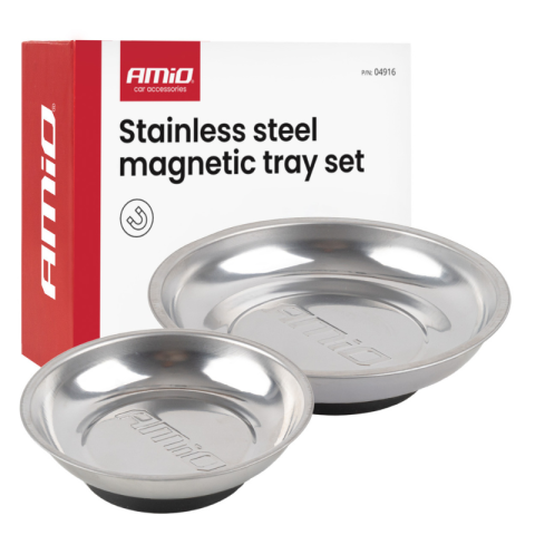 Set tavi magnetice din otel inoxidabil, 11cm + 15cm, organizare suruburi, piese metalice