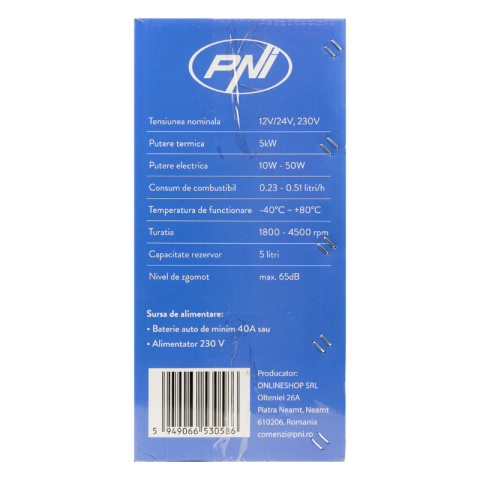 Sistem Incalzire Stationar, 5kW, 12V / 24V, Alimentare 230V, Telecomanda, Rezervor 5L, Sirocou [9]