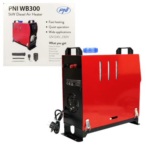 Casa si gradina - Sistem Incalzire Stationar, 5kW, 12V / 24V, Alimentare 230V, Telecomanda, Rezervor 5L, Sirocou