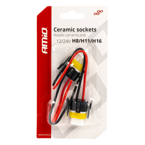 Soclu Ceramic H8/H11/H16, Mufa Conector Far 12/24V, Set 2 Bucati [2]