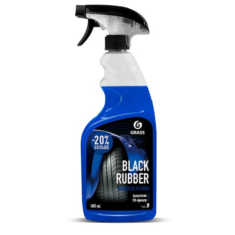 Cosmetica interior si exterior auto - Solutie pentru innegrirea si intretinerea anvelopelor Grass Black Rubber, efect antistatic, 600 ml