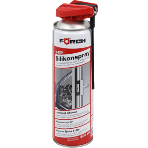 Degripante, lubrifianti, creme si adezivi - Spray siliconic Profesional, S420, 500ml, rezistent la temperaturi inalte, lubrifiant antistatic