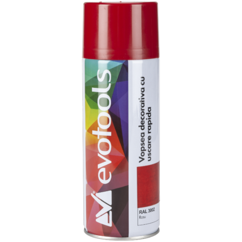 Sprayuri, intretinere si cosmetica auto - Vopsea Spray Acrilica, Uscare Rapida, Rosu RAL 3002, 400 ml
