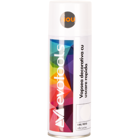 Vopsea spray si antifoane - Spray Vopsea Lac Incolor, 400 ml, Uscare Rapida, Finisaj Lucios, Protectie UV