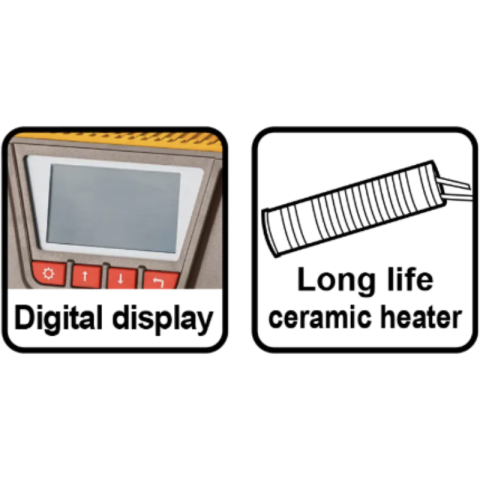 Statie de lipire, 60W, display digital, incalzire rapida, element ceramic, suport inclus, reglaj temperatura precision [3]
