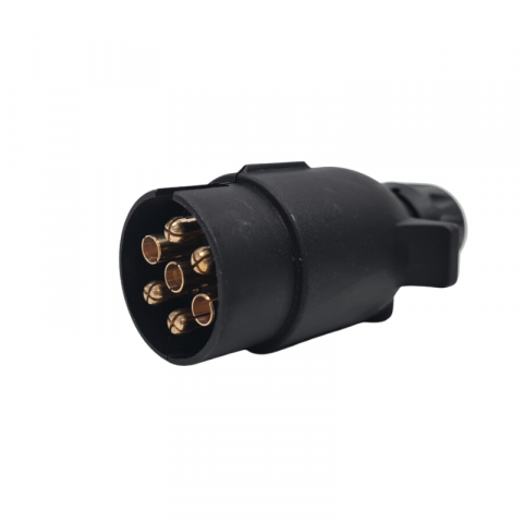 Electrice auto, camioane si remorci - Stecher electric remorca, Fisa cu 7 pini, 12V, Auto, carcasa plastic, cu piulita