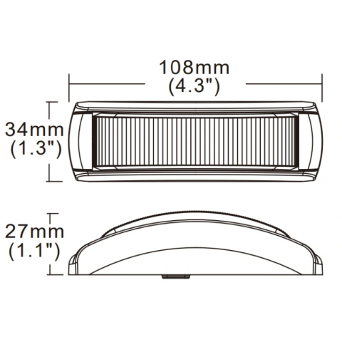 Stroboscop LED Auto, Unghi Larg, 10,8 x 2,4cm, 12-24V [6]