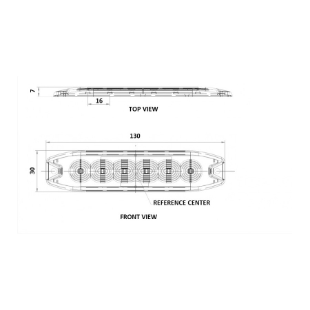 Stroposcop Slim, Lampa Speciala De Avertizare, Galbena, 130mm - Truck LED LW0038 [2]