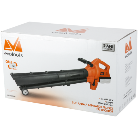 Suflanta Aspirator Tocator Frunze, 2x20V, Fara Acumulator, Tocare 8:1, 45Litri [4]