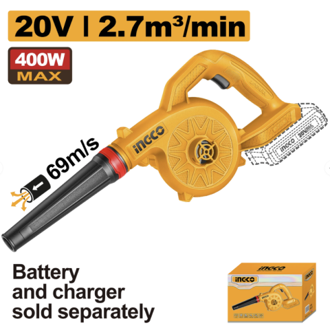 Suflanta frunze pe acumulator 20V, 69 m/s, 2.7 m3/min, 18000 rpm [1]
