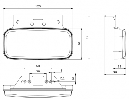 Suport lampa gabarit LED FT-075, FT-080 - Fristom KAT FT-075 FT-080 [1]