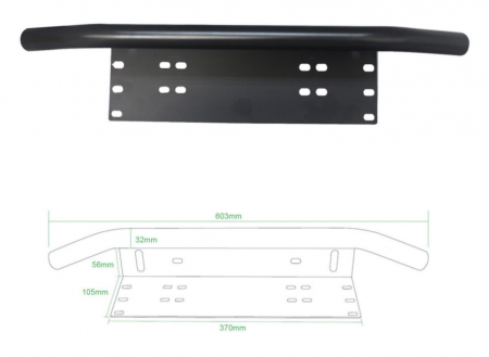 Led Bar - Suport Numar Auto, Cu Suport Pentru Led Bar, Led Proiectoare, Bull Bar - Truck LED AKC8002