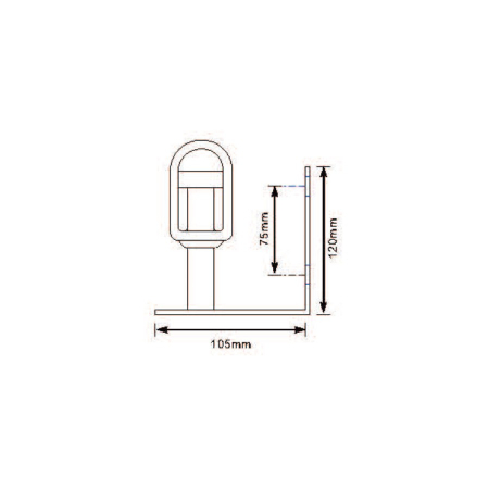 Suport pentru girofar, U, stalp - Truck LED AKC1007U-A [1]